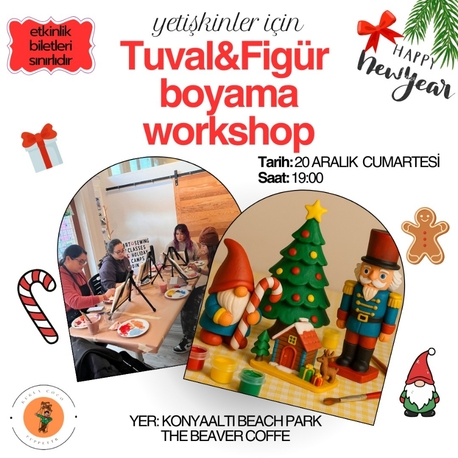 YETİŞKİN TUVAL BOYAMA 26 ARALIK BEACH PARK THE BEAVER COFFE