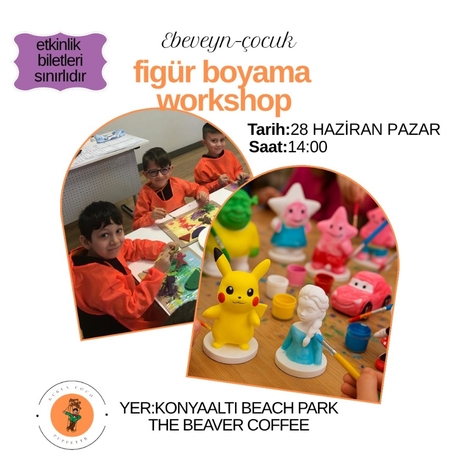 FİGÜR BOYAMA 16 AĞUSTOS PAZAR KONYAALTI BEACH PARK THE BEAVER COFFEE 