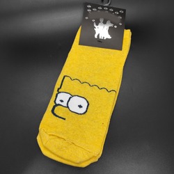 Baskılı Bilek Çorap Sarı Simpson Karakterli