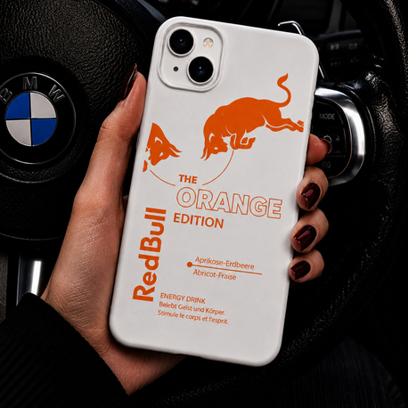 IPhone | REDBULL TURUNCU Özel Tasarımlı | Lansman Slikonlu Kılıf 