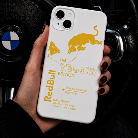 IPhone | REDBULL SARI Özel Tasarımlı | Lansman Slikonlu Kılıf 