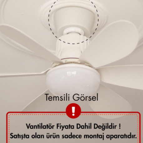 KushKafa e27 (Duy Tipi) Vantilatör Askı Aparatı - Beyaz