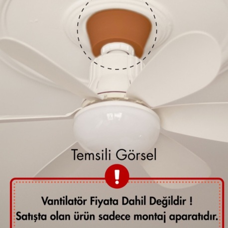 KushKafa e27 (Duy Tipi) Vantilatör Askı Aparatı - Kahve