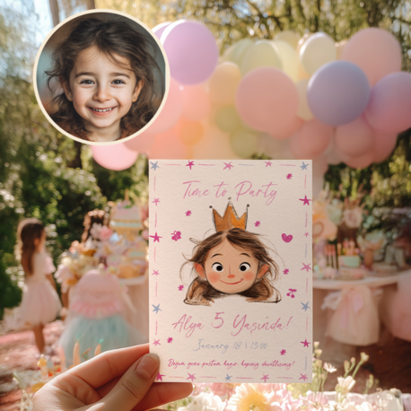 Birthday Card Kız Çocuk-1 (10 Adet)