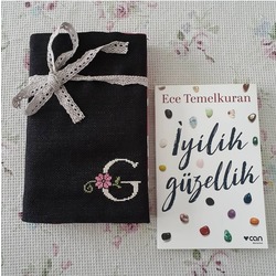 Etamin Kitap Kılıfı - harfli-