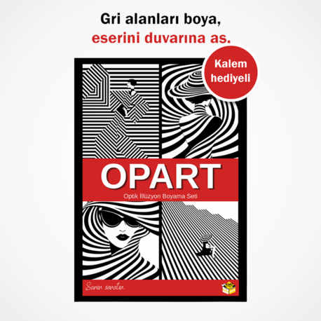  Opart-Optik illüzyon boyama seti