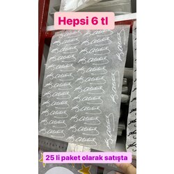 25 li paket Atatürk imza küçük BEYAZ