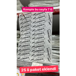 25 li paket Atatürk imza küçük siyah 