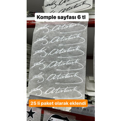 25 li paket k Atatürk imza BEYAZ