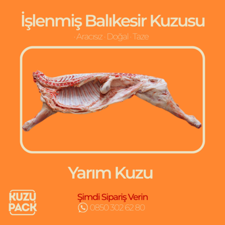 İşlenmiş Kıvırcık Kuzu - Yarım Kuzu