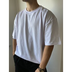 Beyaz Basic Oversize Tişört