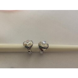 Silver Küpe kalp