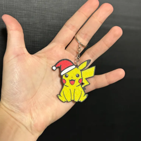 Pikachu Noel Anahtarlık ve Süs