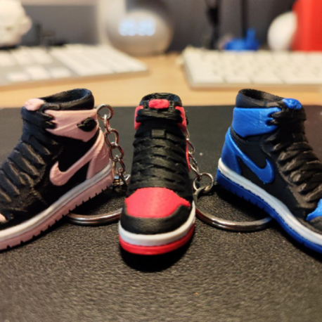 Nike Air Jordan 1 Splitted Keychain – 3D Baskı Mini Sneaker Anahtarlık