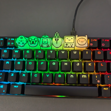 Adventure Time 3D Keycap Seti – Mekanik Klavye İçin Özel Tasarım