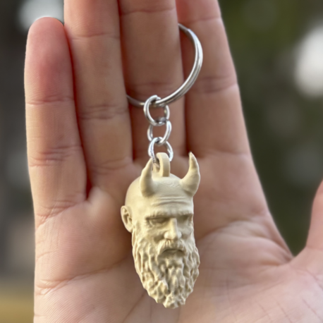 Mimir’s Head Keychain