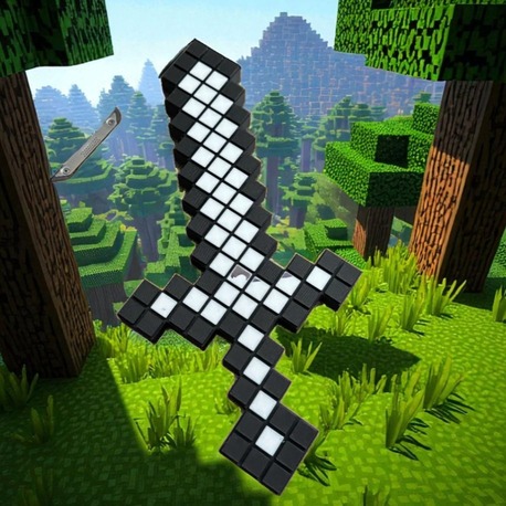 Minecraft Beyaz Kılıç – White Sword | El Yapımı 3D Figür