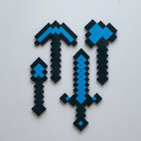 MineCraft 4’lü Craft Set (BALTA - KILIÇ - OK - KÜREK)