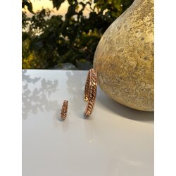 LAJA-1011 Bakır Örme 2’li Set Bileklik & Yüzük