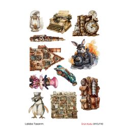 Steampunk (4) (DIY CUT)
