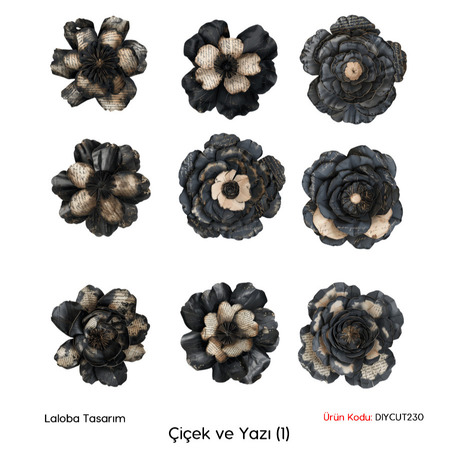 Çiçek ve Yazı (DIY CUT) (1)