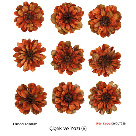 Çiçek ve Yazı (DIY CUT) (6)