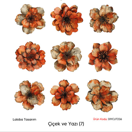 Çiçek ve Yazı (DIY CUT) (7)