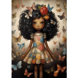 whimsical afro kız