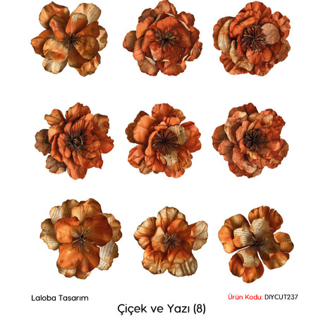 Çiçek ve Yazı (DIY CUT) (8)