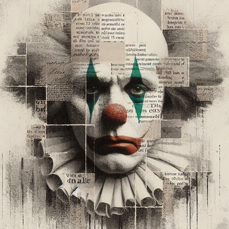 newspaper collage portrait