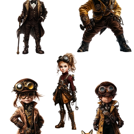 Steampunk Child collage book