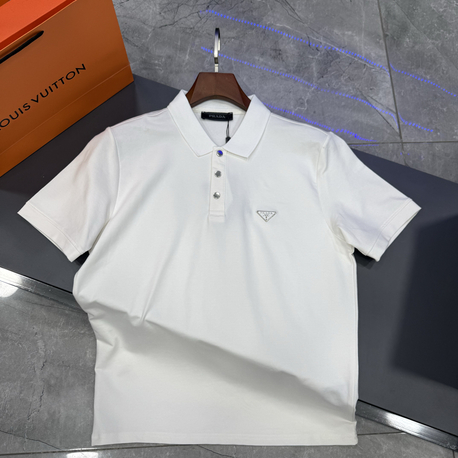 Prada Premium Beyaz Polo Yaka
