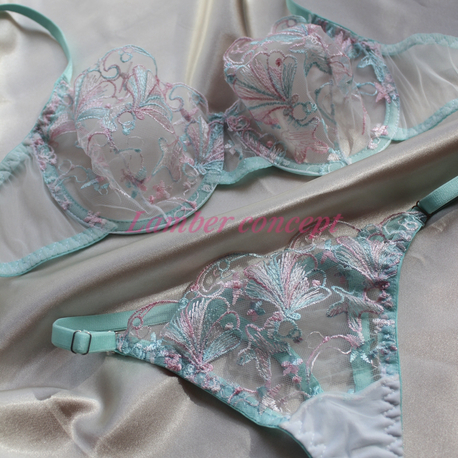 Blues Minky Bra Set 