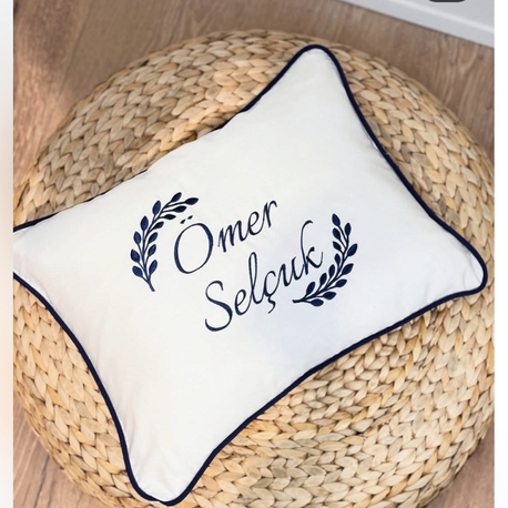 Pamuk Saten Lavivert Biyeli Yastık