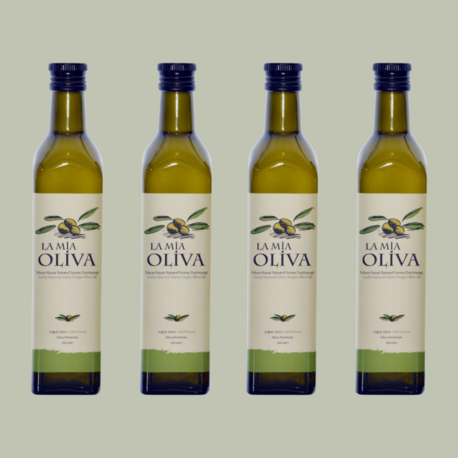 La Mia Oliva -  Erken Hasat | Soğuk Sıkım Naturel Sızma Zeytinyağı - 4x500 ml (Yeni Sezon)