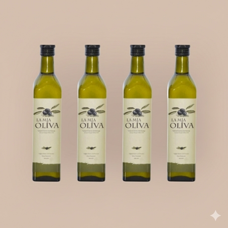 La Mia Oliva – Soğuk Sıkım Ayvalık Zeytinyağı | Naturel Sızma | Cam Şişe 4x500 ml