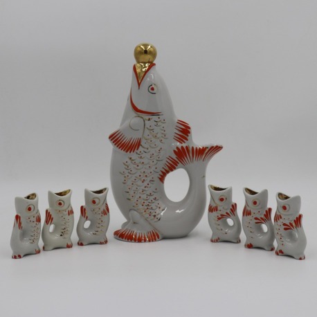 Vintage Porselen Karaf Set/Likör Takımı