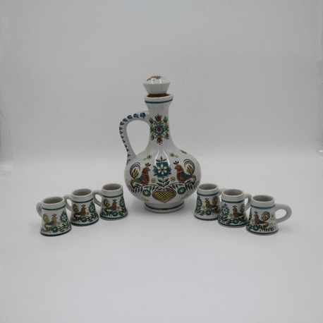 Ulmer Keramik Folk Art Karaf Set