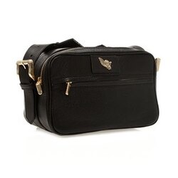 El Örgüsü Saplı Deri Camera Bag