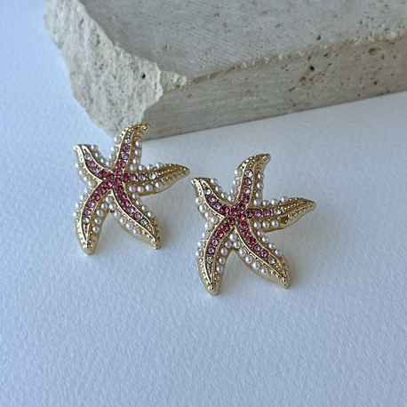 Özel Seri | Pink Starfish Küpe