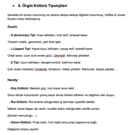 Endüstri ve Örgüt Psikolojisi Final Notları