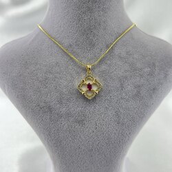 Gold Vintage Çelik Kolye