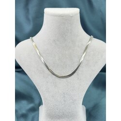 Gümüş Unisex İtalyan Zincir Çelik Kolye (45cm)