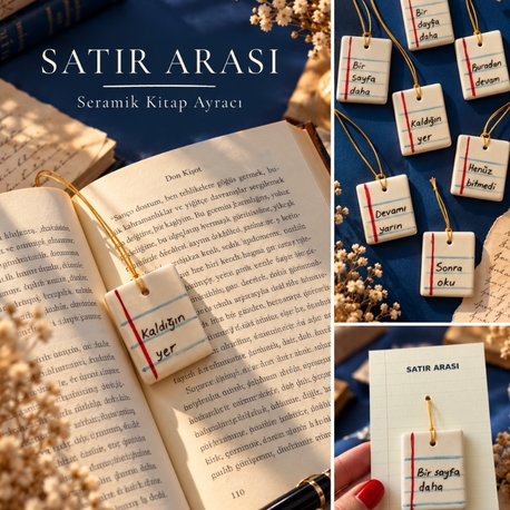 Satır Arası Seramik Kitap Ayracı