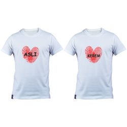 ikili kombine t shirt beyaz renk