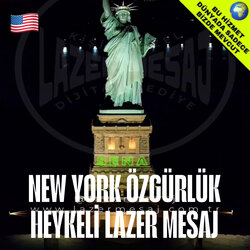 NEW YORK ÖZGÜRLÜK HEYKELİNDE  DİLEDİĞİNİZ YAZI MONTAJ VİDEO
