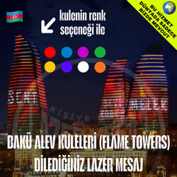 BAKÜ ALEV KULELERİ(Flame Towers)  DİLEDİĞİNİZ YAZI MONTAJ VİDEO