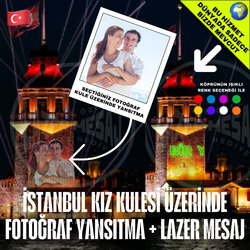 İSTANBUL KIZ KULESİ FOTOĞRAF YANISTMA + LAZER MESAJ VİDEO MONTAJ