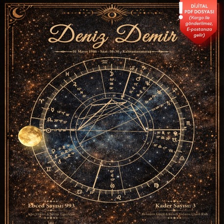 Kişiye Özel Doğum Haritası (DİJİTAL PDF BELGE)