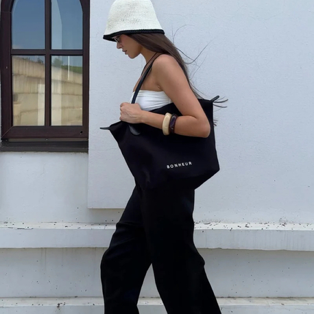 N°7 KANVAS ÇANTA- ICONIC BLACK